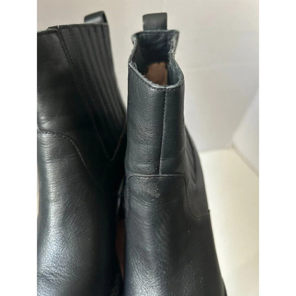 J.Crew Black Leather Chelsea Western Boots size 7 - Picture 6 of 10